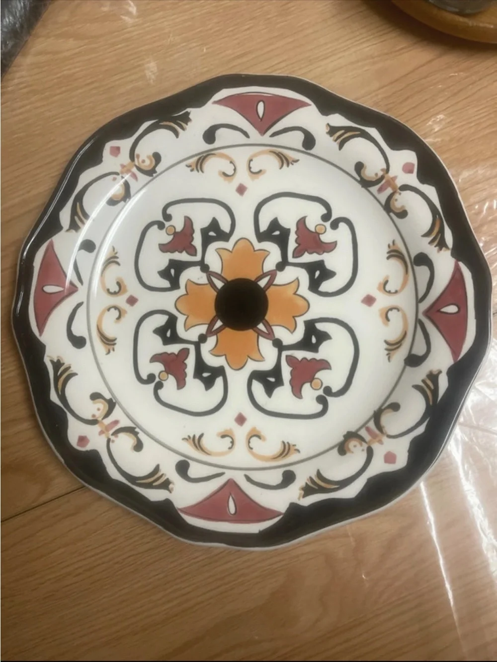 Garden Ridge Decorative Ceramic Dinner Plate - Multicolor Floral Pattern